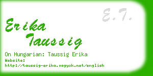 erika taussig business card